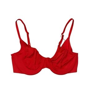 SKIMS Recycled Swim Full Coverage Underwire Bikini Top in Ruby Red